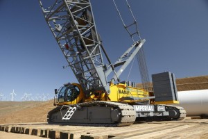 Imperial Crane took delivery of its SCC8300, the new 330 US Ton Crawler Crane from Sany America, and immediately put it to work on a wind farm in California