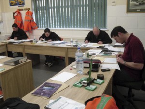 Candidates from Emerson Crane Hire in the UK attending the ALLMI Appointed Person course before gaining certification